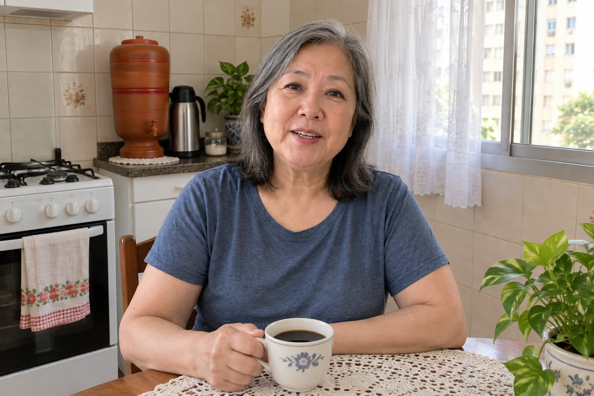 Emiko na cozinha