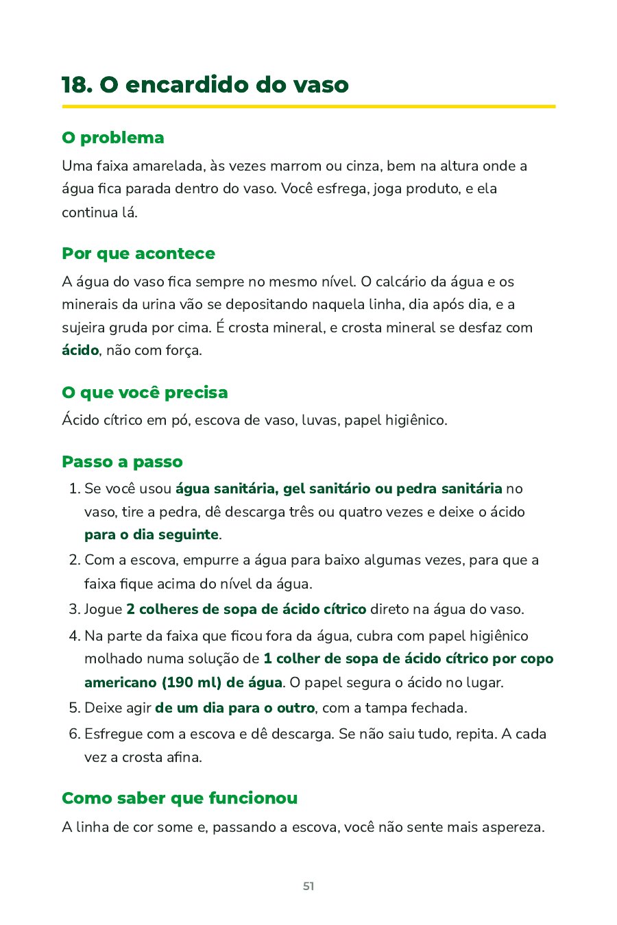 Página: o encardido do vaso